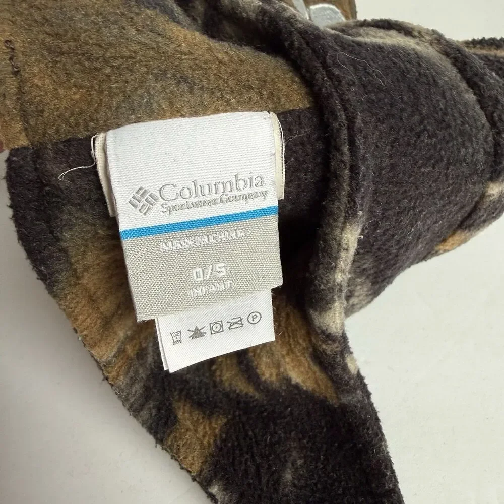 Columbia Infant Winter Fleece Snow Hat Camouflage with Ear Flaps One Size